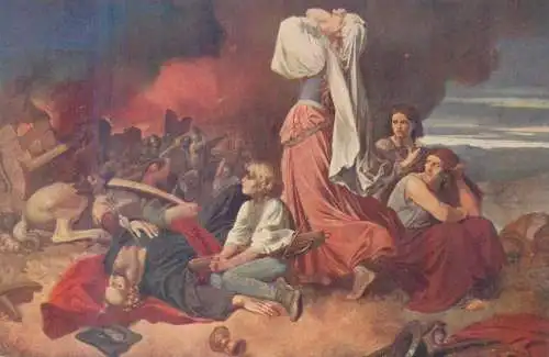 Painting postcard K. Svoboda Krieg, la guerre