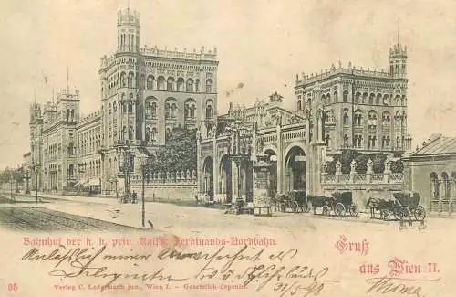 Gruss aus Wien II Bahnhof 1898