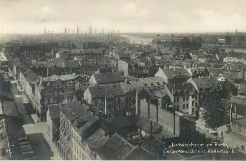 Germany Ludwigshafen am Rhein Gesamtansicht mit Anilinfabrik