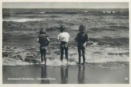 Germany Nordseebad Norderney children at the beach