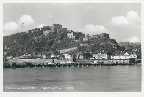 Germany Koblenz Ehrenbreitstein Festung und Schifbrucke