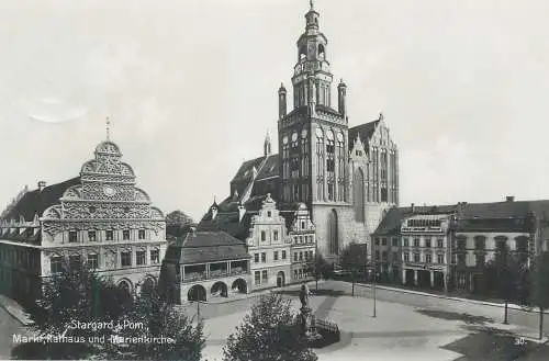 Poland Stargard Markthaus und. Marienkirche