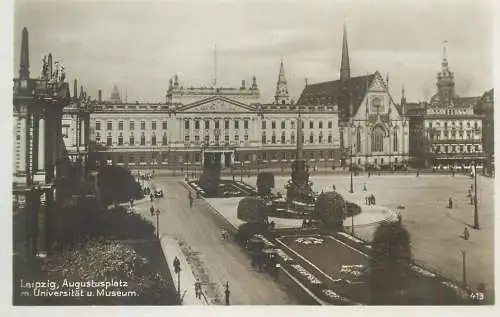 Germany Leipzig Augustusplatz mit Universitat and Museum