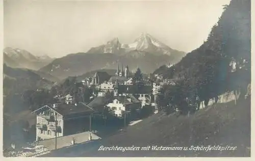 Germany Berchtesgaden mit Watzmann u. Schonfeldspitze
