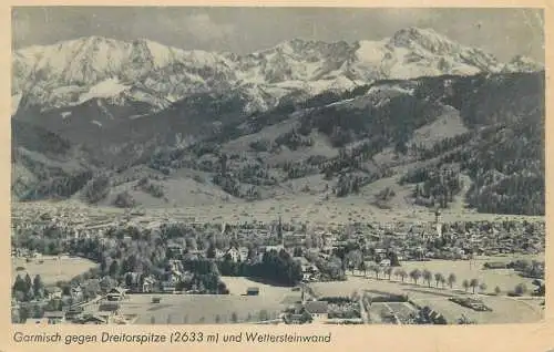 Germany Garmisch gegen Dreitorspitze u. Wettersteinwand panorama