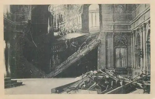 WWI Throne room in Belgrade destroyed by grenade