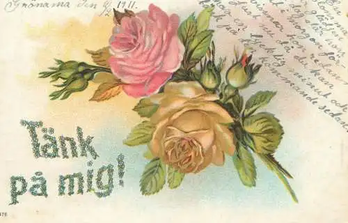 Garden roses 1911 vintage illustration