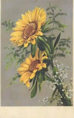 Sunflower floral arrangement illustration