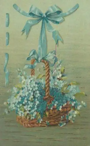 Basket floral arrangement illustration