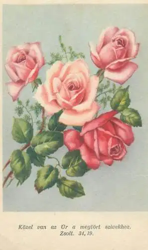 Roses bouquet floral motif