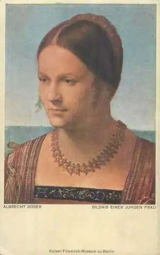 Postcard Paintings Illustrators Albrecht Durer Bildnis einer jungen frau