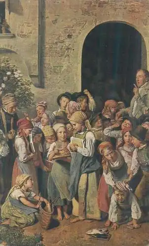 Postcard Paintings Illustrators nach der Schule sortie de l'ecole