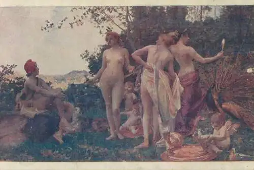 Postcard Paintings Illustrators V. Hynais jugement de Paris