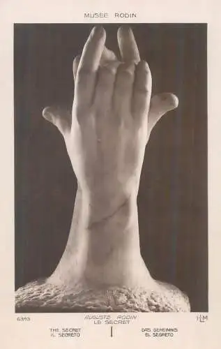 Postcard Sculptures musee Rodin Auguste Rodin le secret