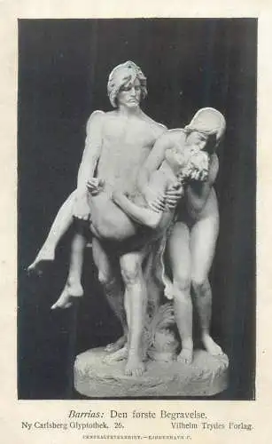 Postcard Sculptures Barrias den forste Begravelse