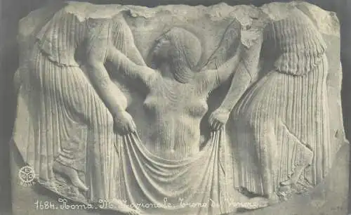 Postcard Sculptures Italy Rome museo nazionale il trono di Venere