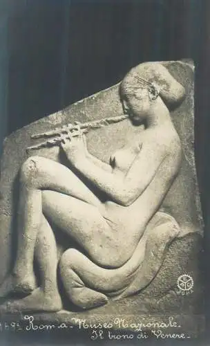 Postcard Sculptures Italy Rome museo nazionale il trono di Venere