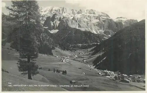 Postcard Italy Val Gardena Selva S Maria gruppo di Sella