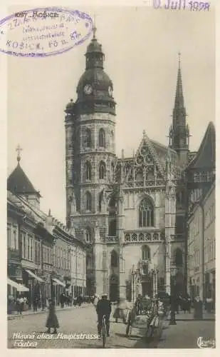 Postcard Czech Republic Hlavna ulica Hauptstrasse Foutca 1928