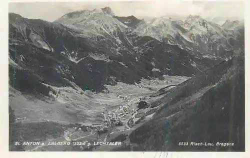 Postcard Austria Bregenz Risch-Lau St. Anton a. Arlberg Lechtaler