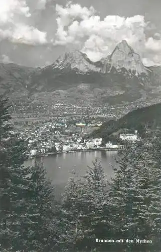 Postcard Switzerland Brunnen mit den Mythen