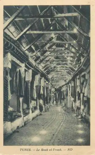 Postcard Tunisia le Souk el Trouk Tunis