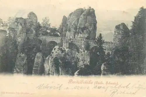 Postcard Switzerland Basteibrucke Sachs Schweiz