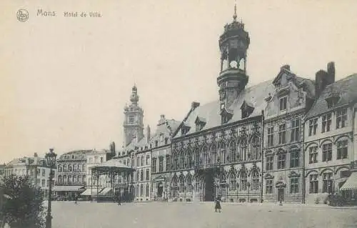 Postcard Belgium Mons hotel de ville