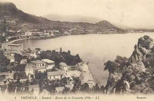 Postcard France Theoule Esterel route de la Corniche d'Or