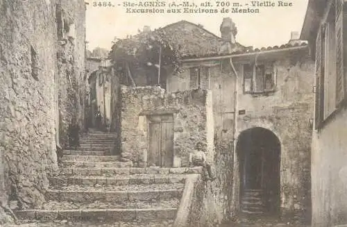Postcard France St. Agnes Menton