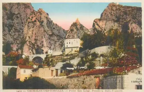 Postcard Italy Grimaldi Ventimiglia Ponte San Luigi