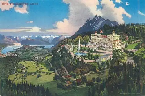 Postcard Switzerland Luzern Hotel Sonnenberg