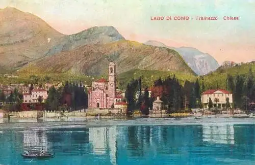 Postcard Italy Lago di Como Tremezzo chiesa
