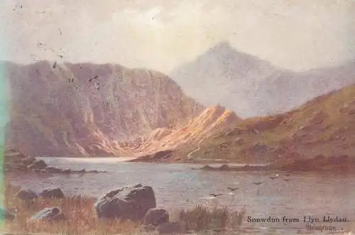 Postcard UK Wales Snowdon from Llyn Llydau