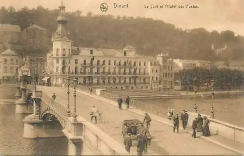 Postcard Belgium Dinant l'Hotel des postes