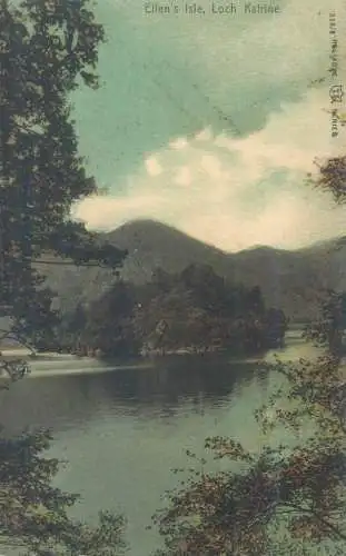 Postcard UK Scotland Ellen's isle Loch Katrine