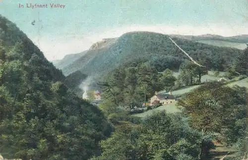 Postcard UK Wales llyfnant valley