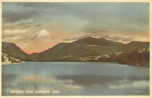 Postcard UK Wales Llanberis lake Snowdon