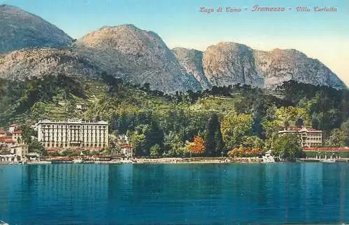 Postcard Italy Lago di Como Tremezzo villa Carlotta