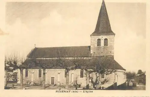 Postcard France Ain Mezeriat eglise