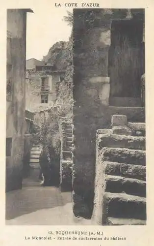Postcard France la cote d'Azur Roquebrune Le Moncolet