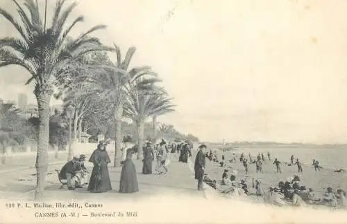 Postcard France Cannes boulevard du Midi