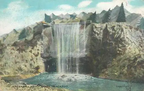 Postcard Uk England Blackpool the waterfall South Shore