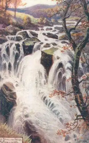 Postcard UK Wales Betws-y-Coed the swallow falls