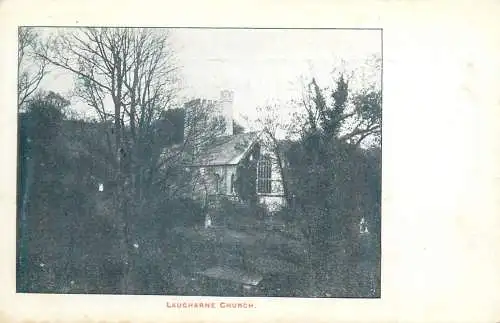 Postcard UK Wales Laugharne church