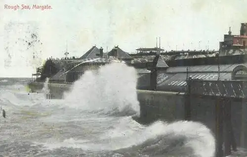 Postcard UK England Margate rough sea