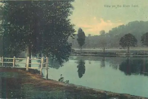 Postcard UK England view on the River Trent