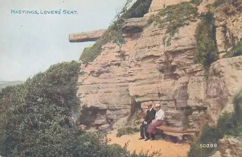 Postcard UK England Hastings Lover's seat