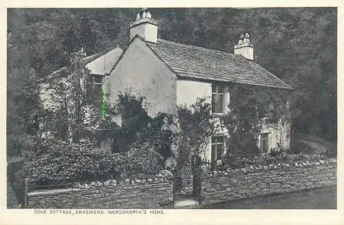 Postcard UK England Grasmere Dove cottage Wordsworth's home