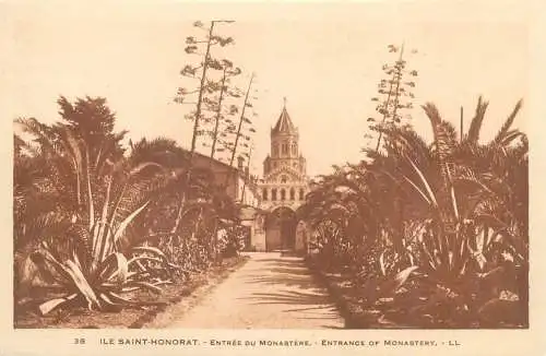 Postcard France Ile Saint Honorat entree du Monastere
